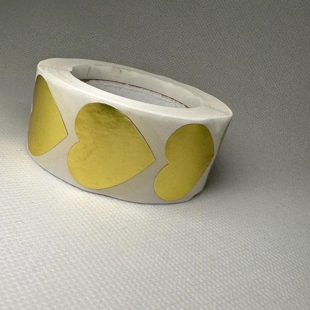  Label Stickers Chroma 1 Inch Color Code Heart Label Stickers Sticker - Picture 2 of 8